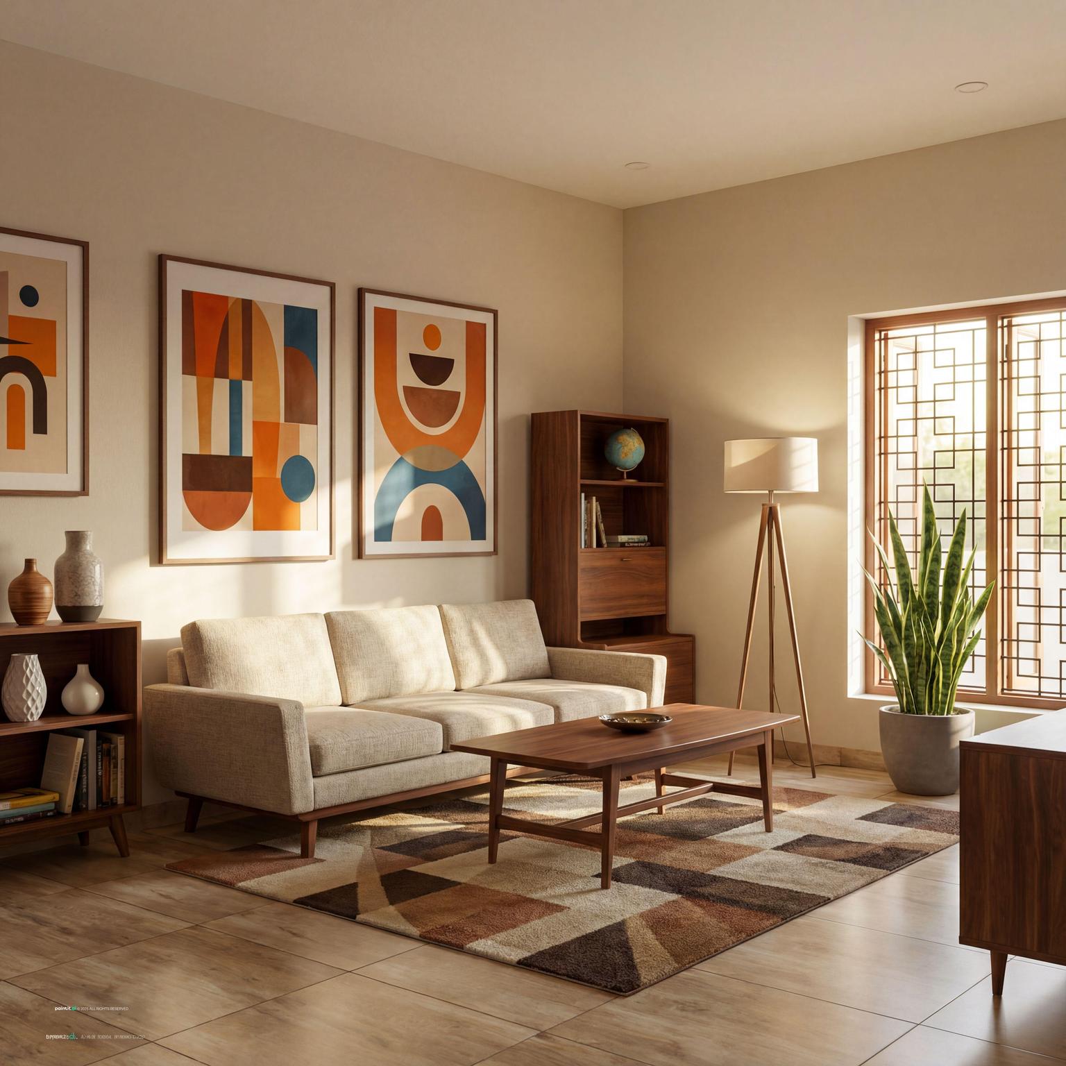 Cozy Mid Century Modern Living Room: Style & Comfort Guide | Paintit.ai - 27