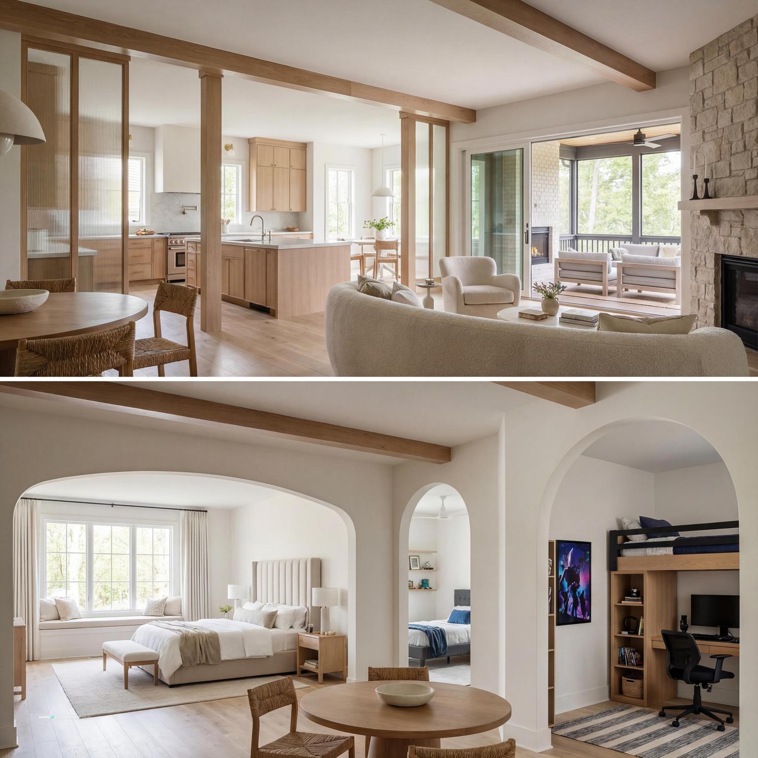 Stylish soft modern home design, blending comfort with refined aesthetics, creating an inviting and chic 1920s living space.