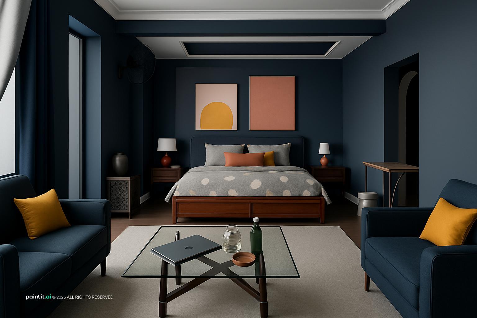 Yellow and White Living Room - Chic Interior Design Guide | Paintit.ai - 8