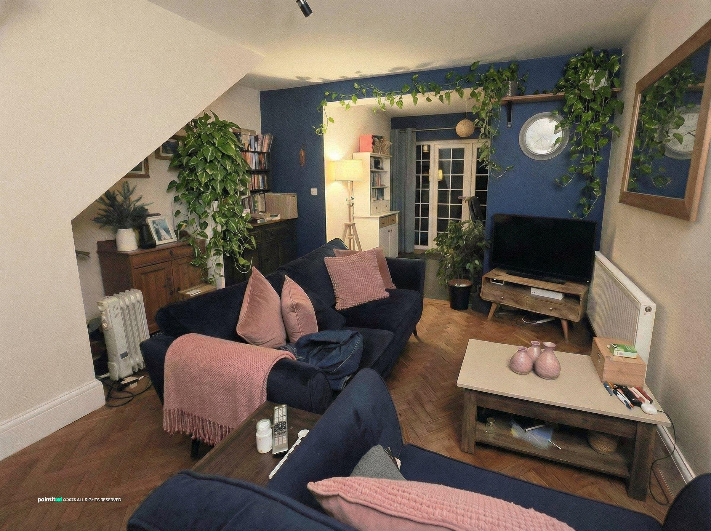 Blue and Green Living Room: Design Ideas | Paintit.ai - 28