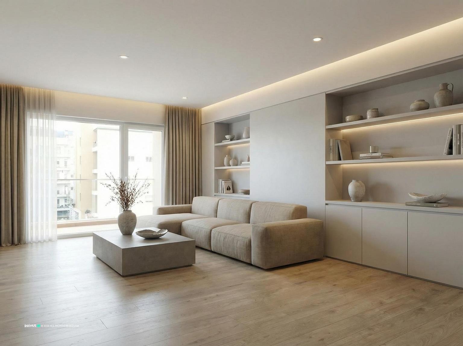 White Grey Living Room Ideas - Elegant Interior Designs | Paintit.ai - 31