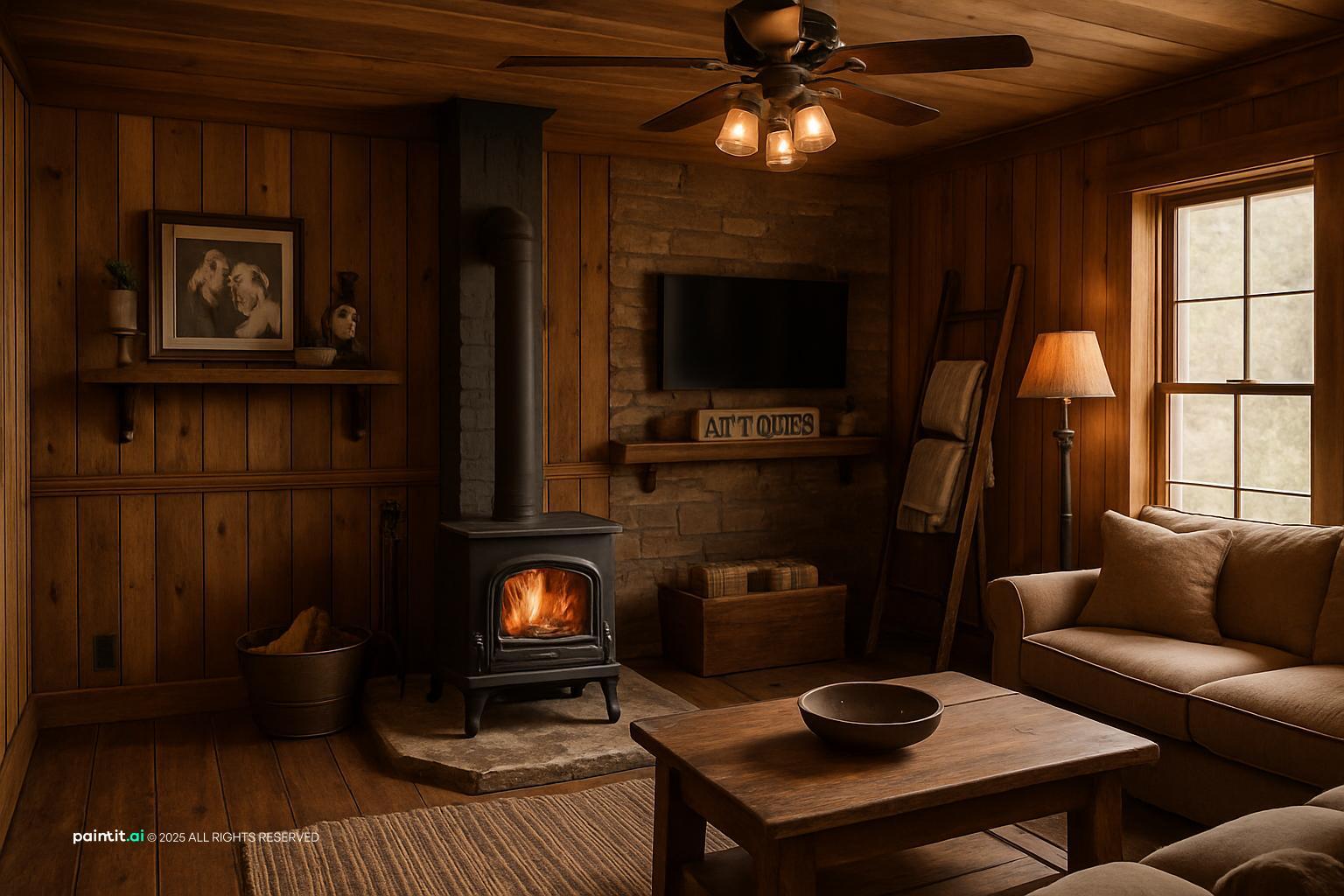 Wooden Living Room - Design Inspiration | Paintit.ai - 35