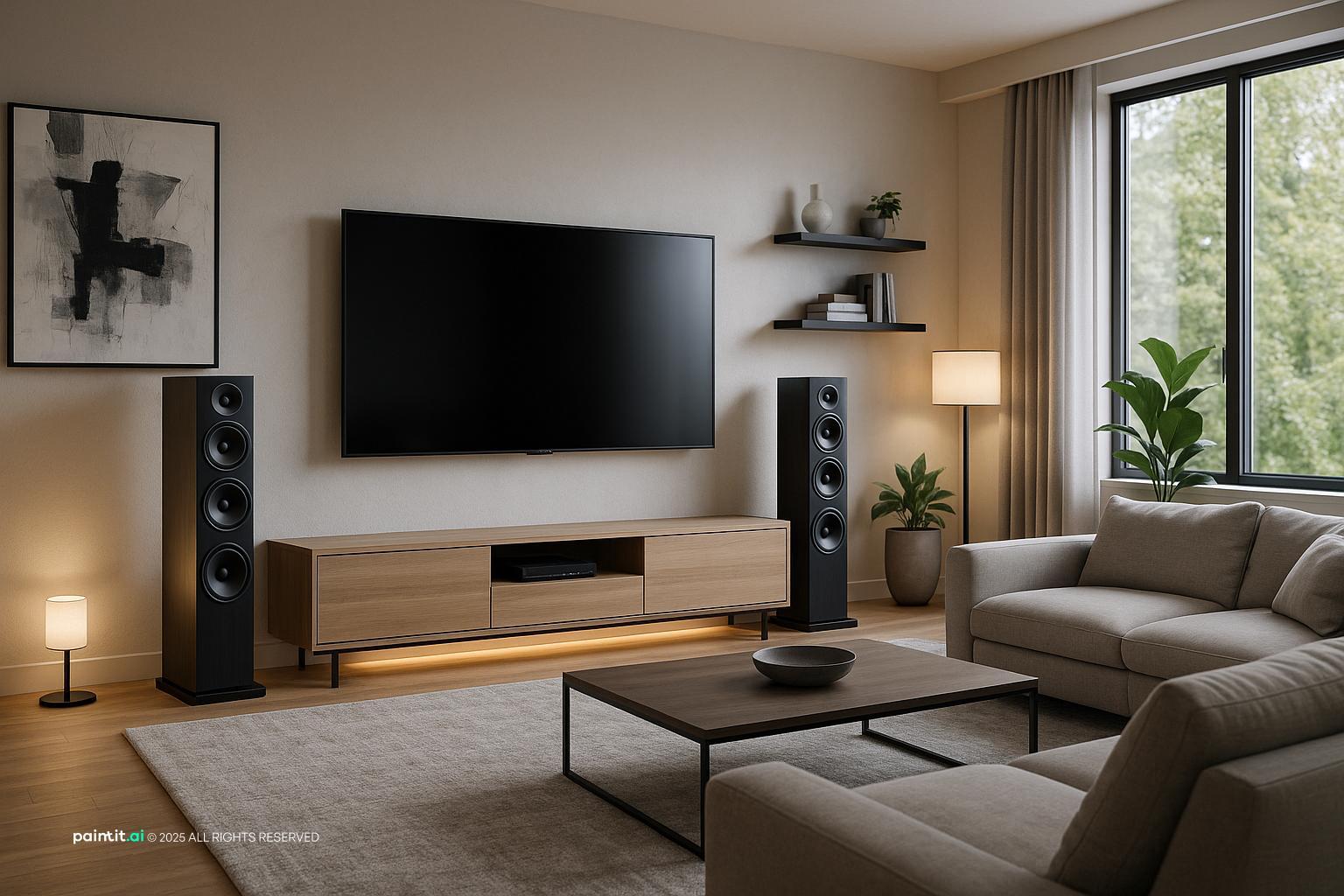 Modern Living Room Design with High-Tech Features spooky halloween living room
