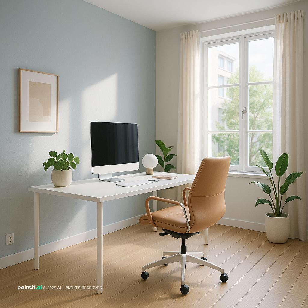 Contemporary office with reception-quality finishes
