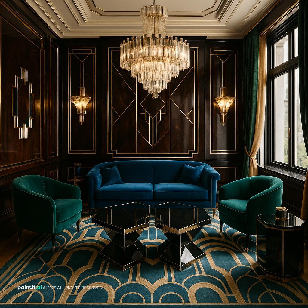 1920s Living Room: Elegant Design Concepts | Paintit.ai - 8