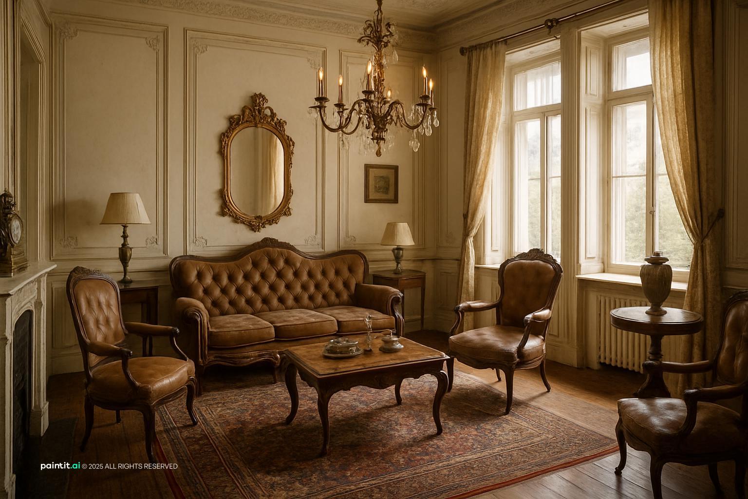 Victorian Style Living Room - Luxurious Decor Ideas | Paintit.ai - 9