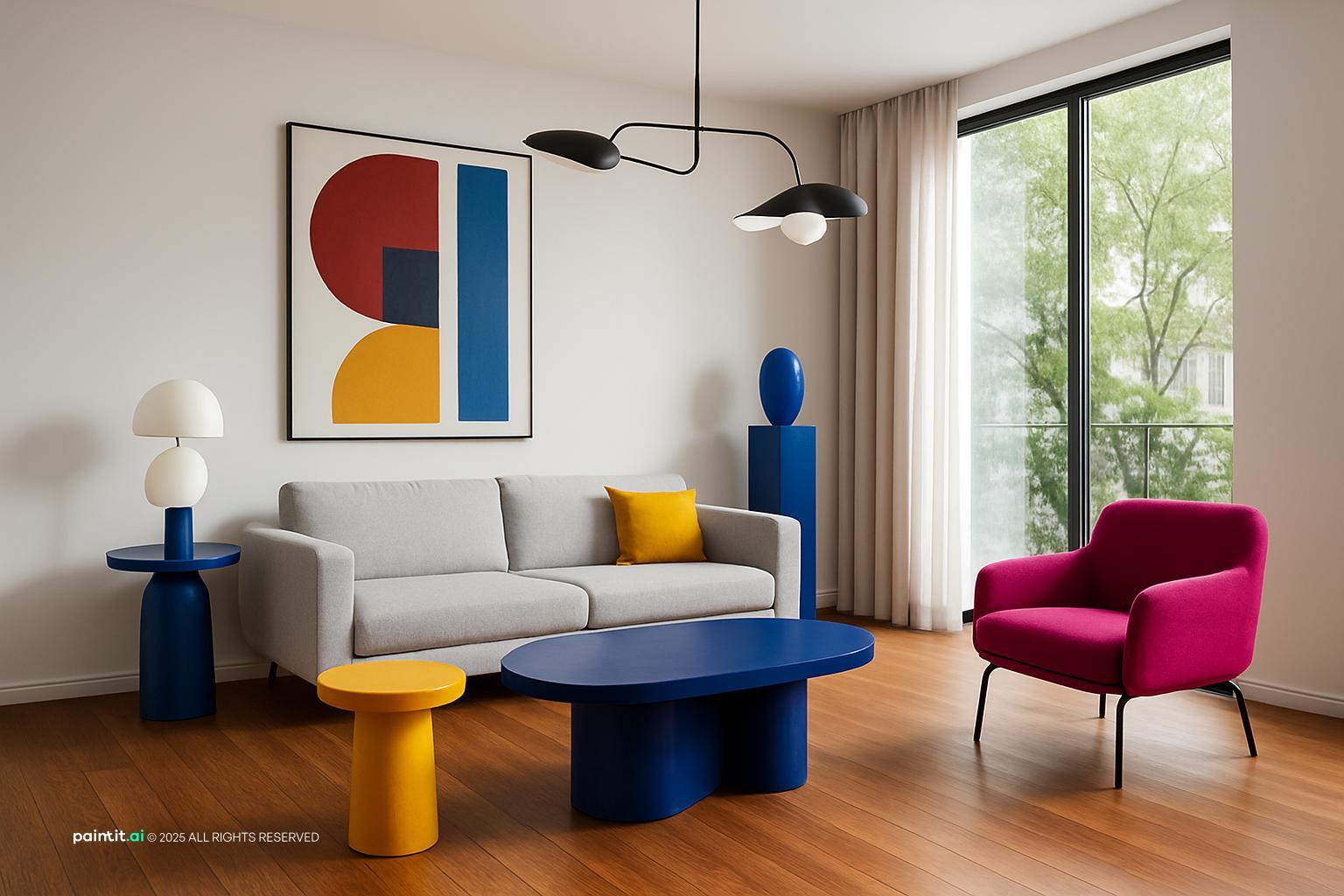 Yellow Living Room - Bright Decor Concepts | Paintit.ai - 7