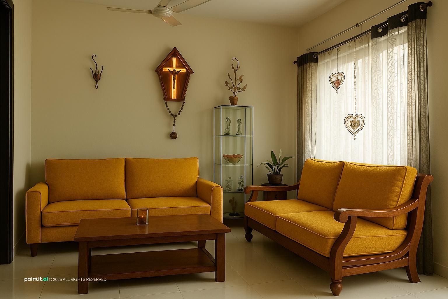 Yellow Living Room - Bright Decor Concepts | Paintit.ai - 5