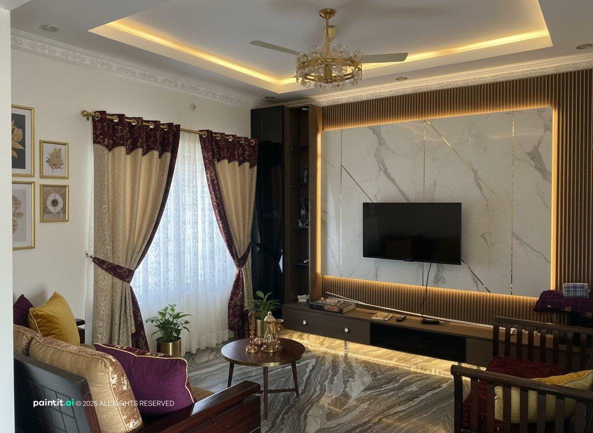 Yellow and White Living Room - Chic Interior Design Guide | Paintit.ai - 36