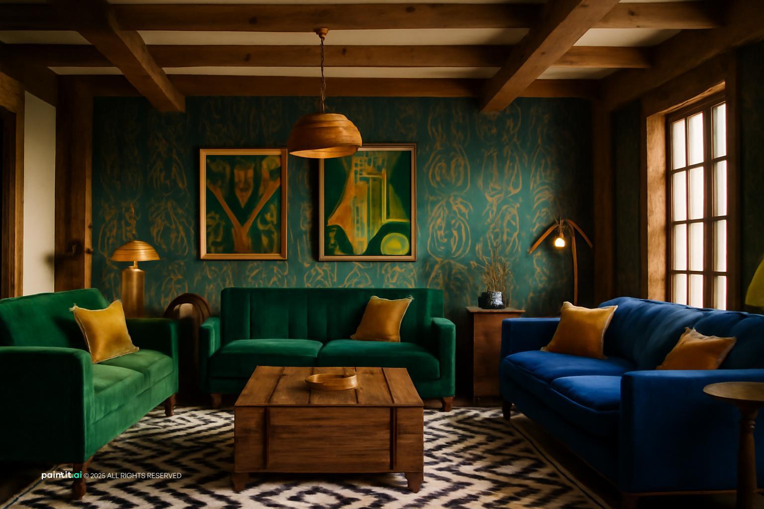 Victorian Dark Green Living Room: Elegant Decor Ideas | Paintit.ai - 28