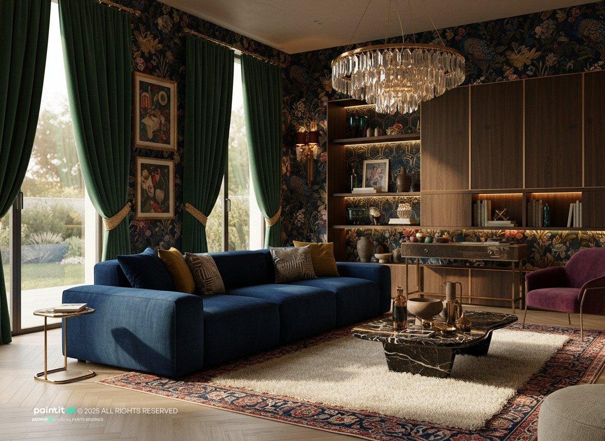 Teal and Mustard Living Room: Decor Inspiration | Paintit.ai - 24