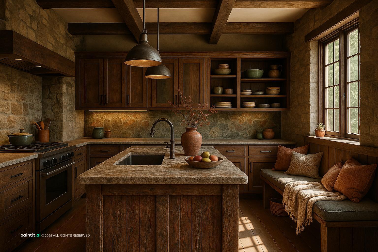 Earthy Palette Kitchen for Pacific Northwest Interior Design Style