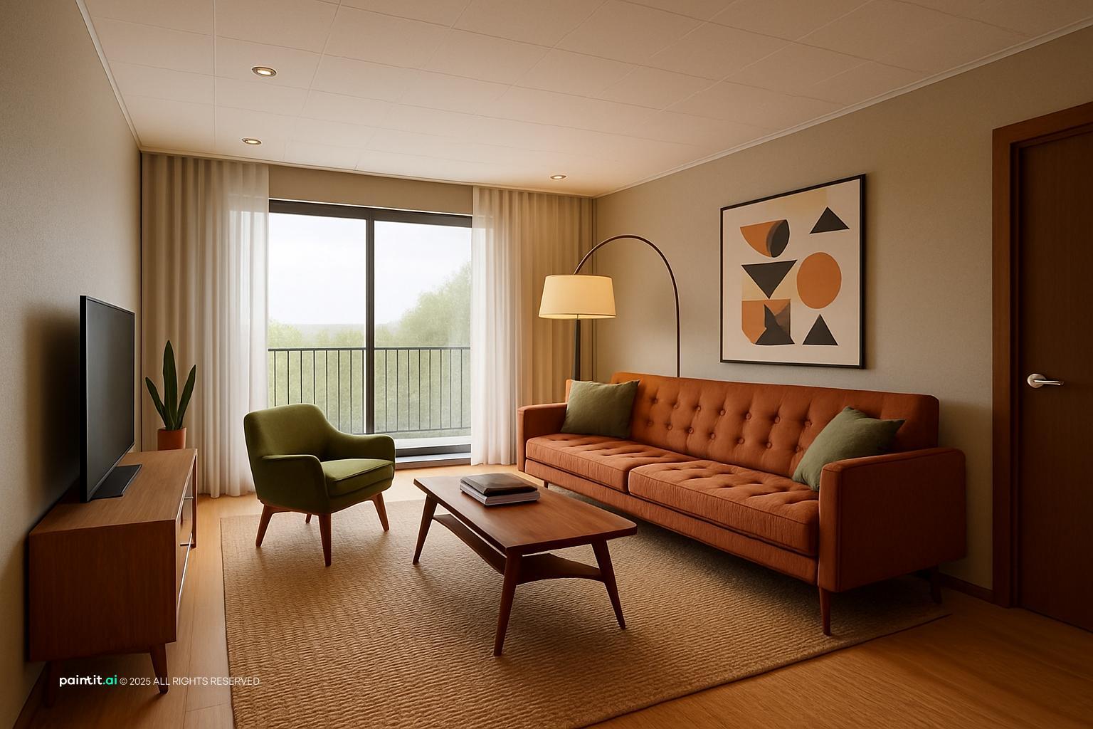 Rustic Burnt Orange Living Room: Design Inspiration | Paintit.ai - 29