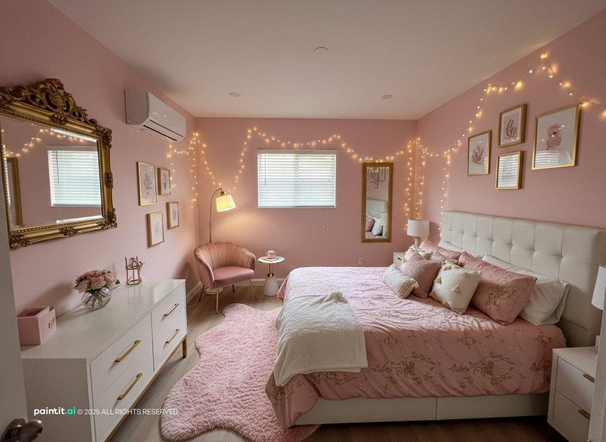 Light Pink Living Room - Design Inspiration | Paintit.ai - 36
