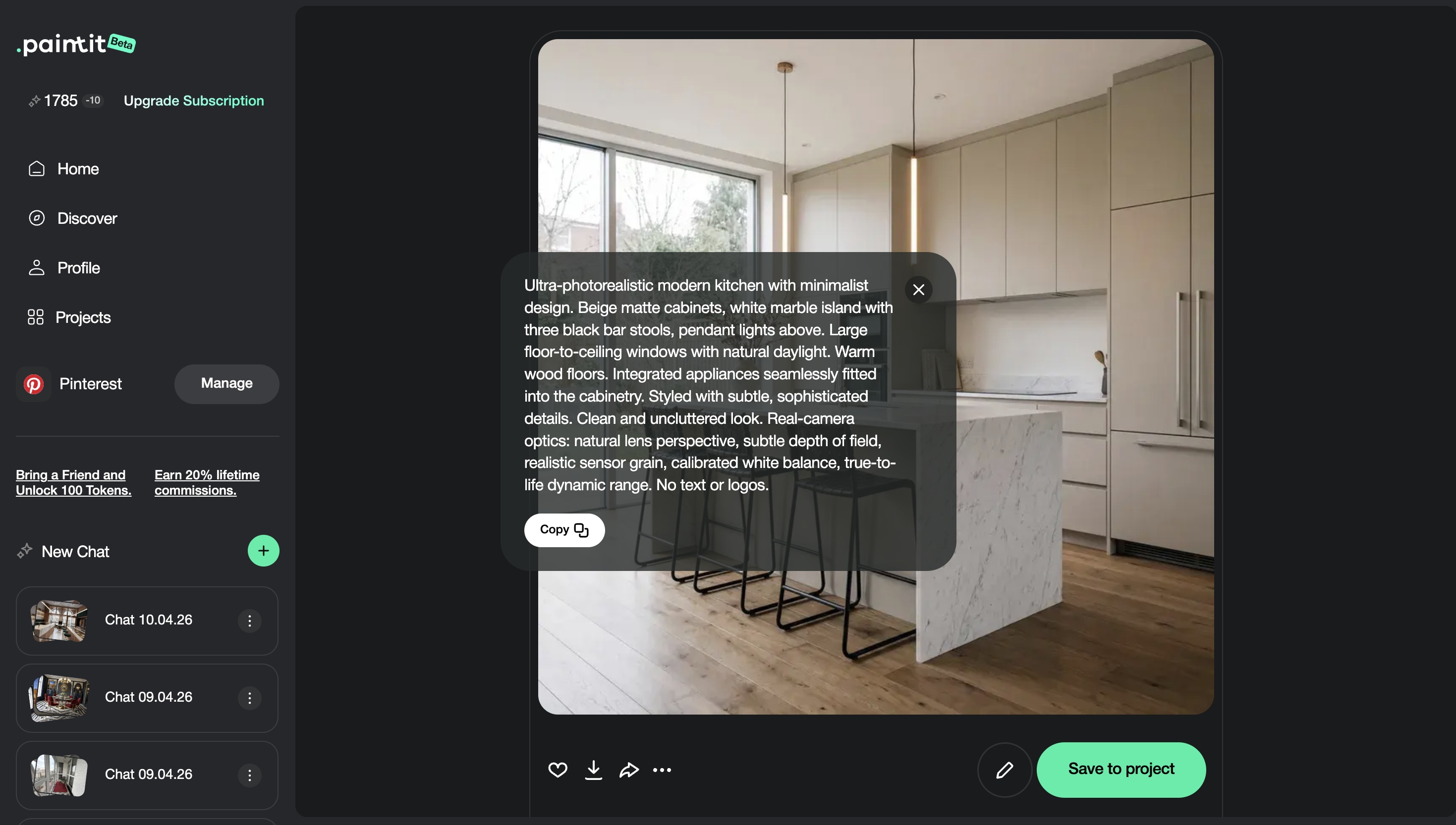 Home renovation prompt cards paired with controlled before-and-after design directions