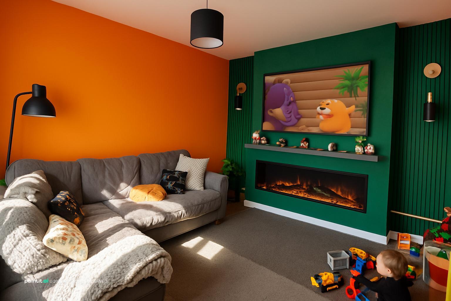 Worldly Gray Living Room: Sophisticated Interior Design | Paintit.ai - 7