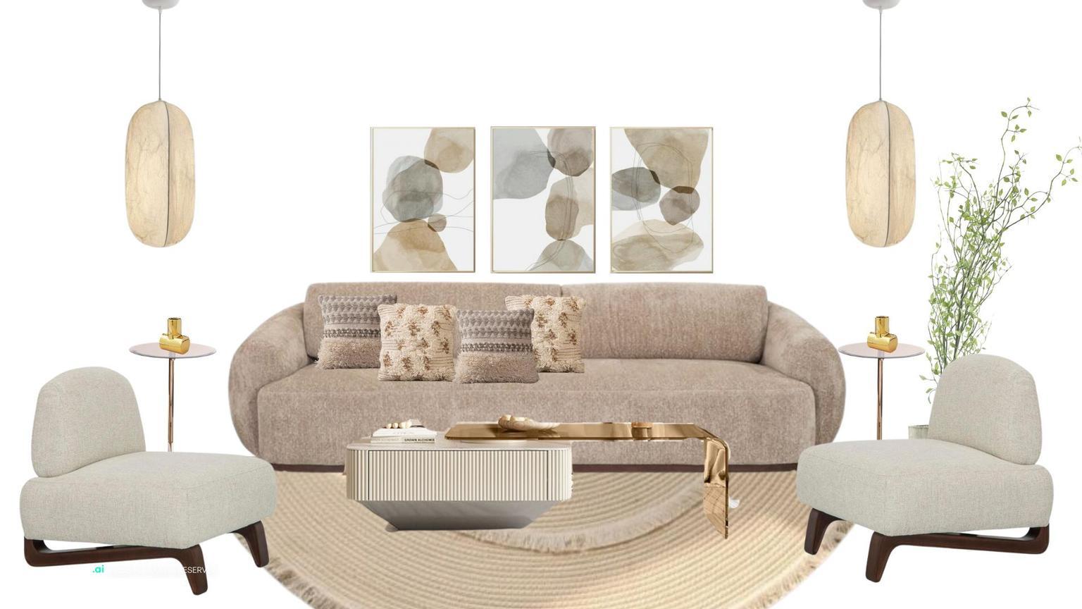 Warm Beige Living Room Ideas - Elegant Design Concepts | Paintit.ai - 23
