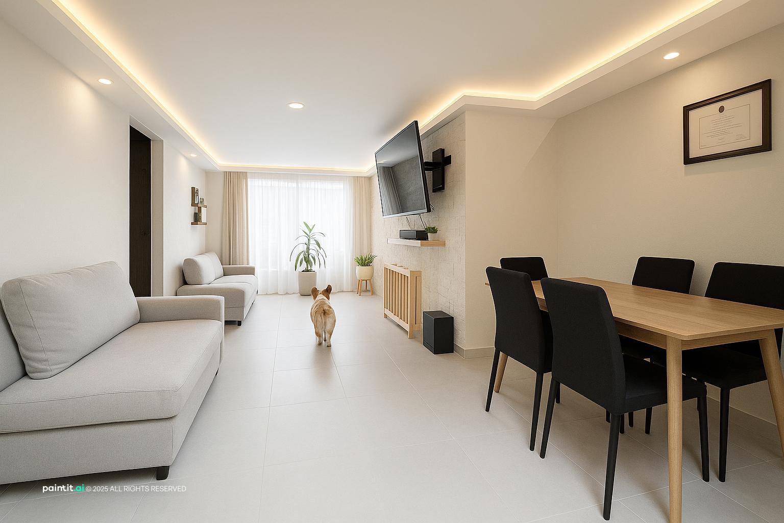 White Floors Living Room - Elegant Interior Design | Paintit.ai - 27