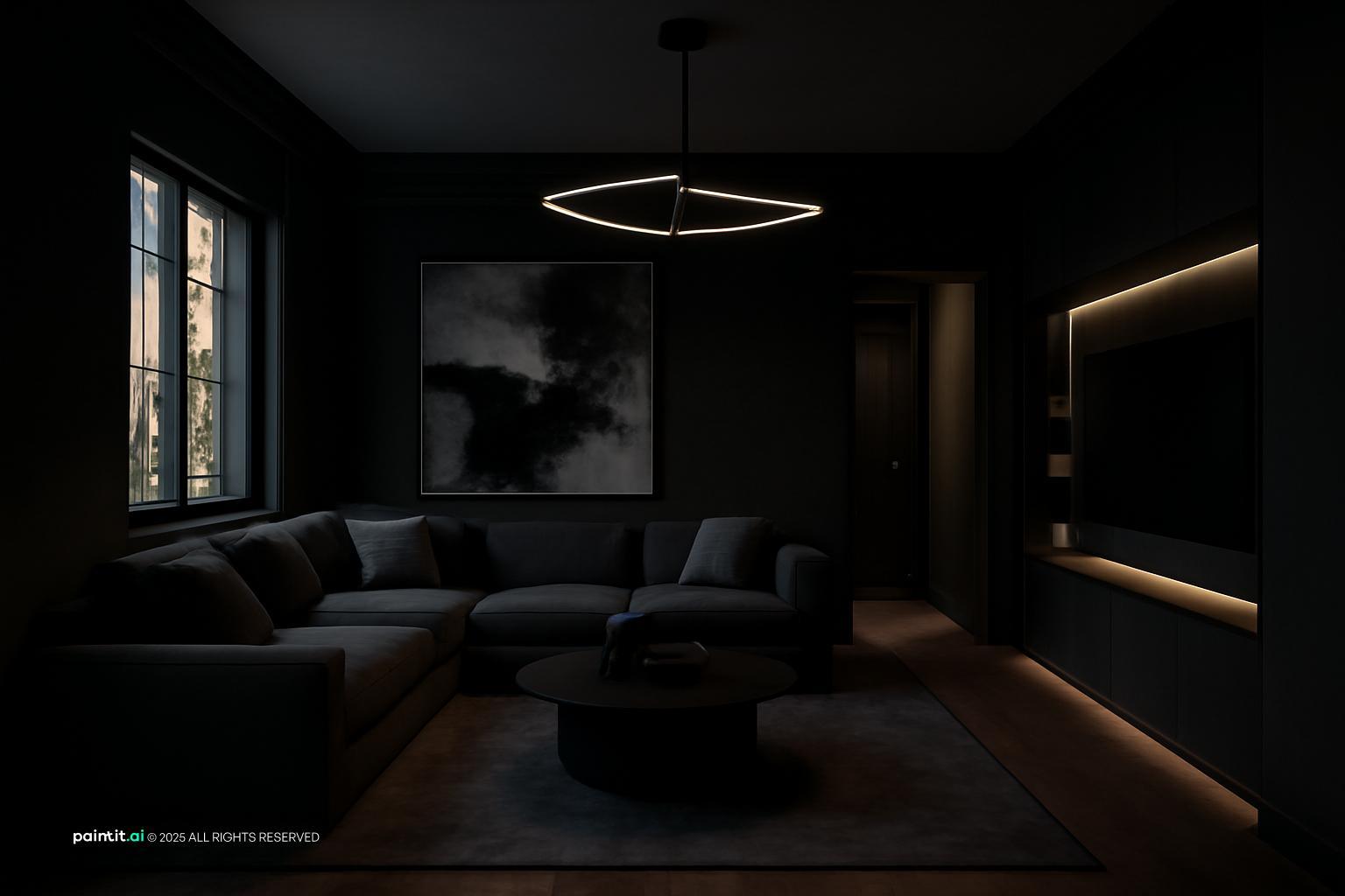 Dark Moody Living Room - Design Ideas | Paintit.ai - 3