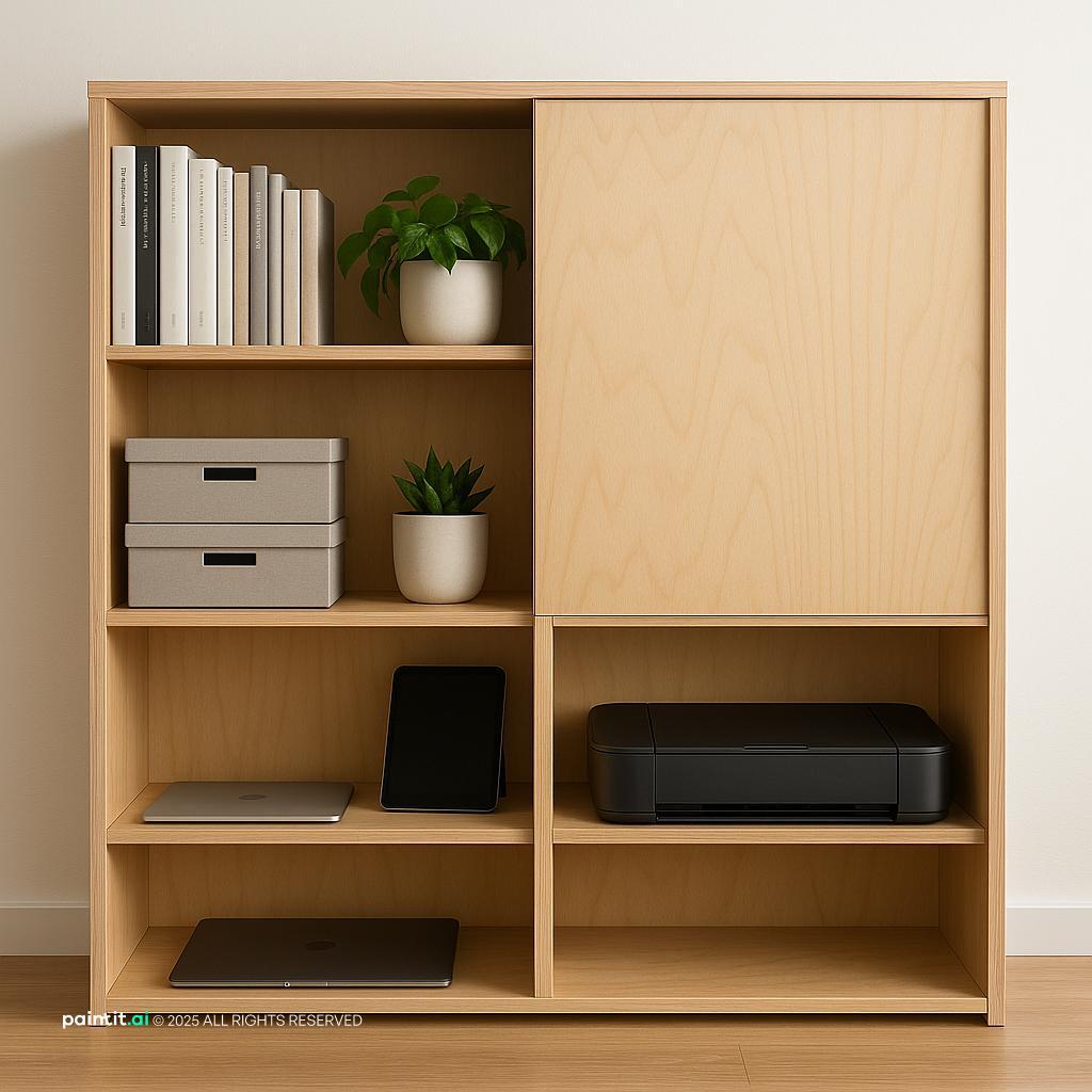 Plywood shelving for compact retail display