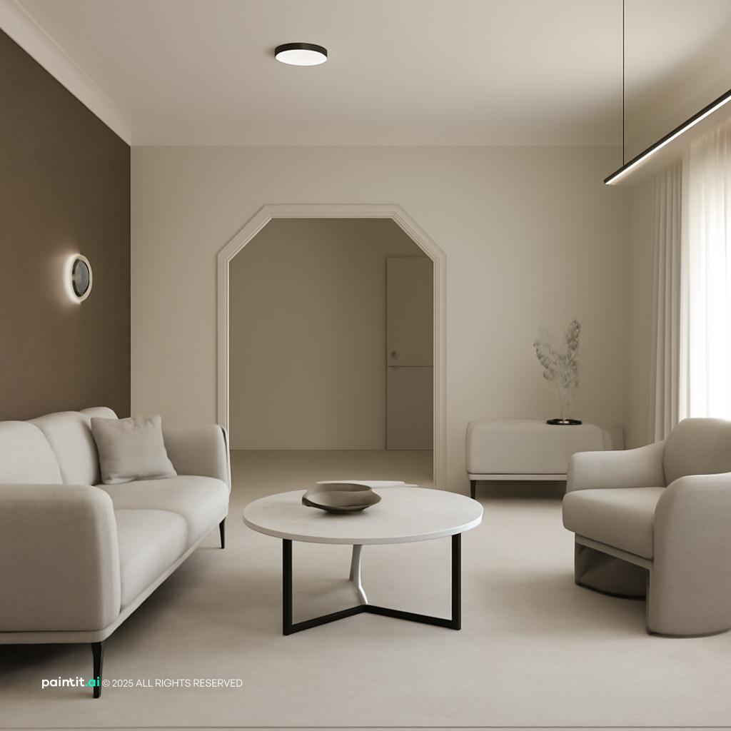 White Floors Living Room - Elegant Interior Design | Paintit.ai - 15