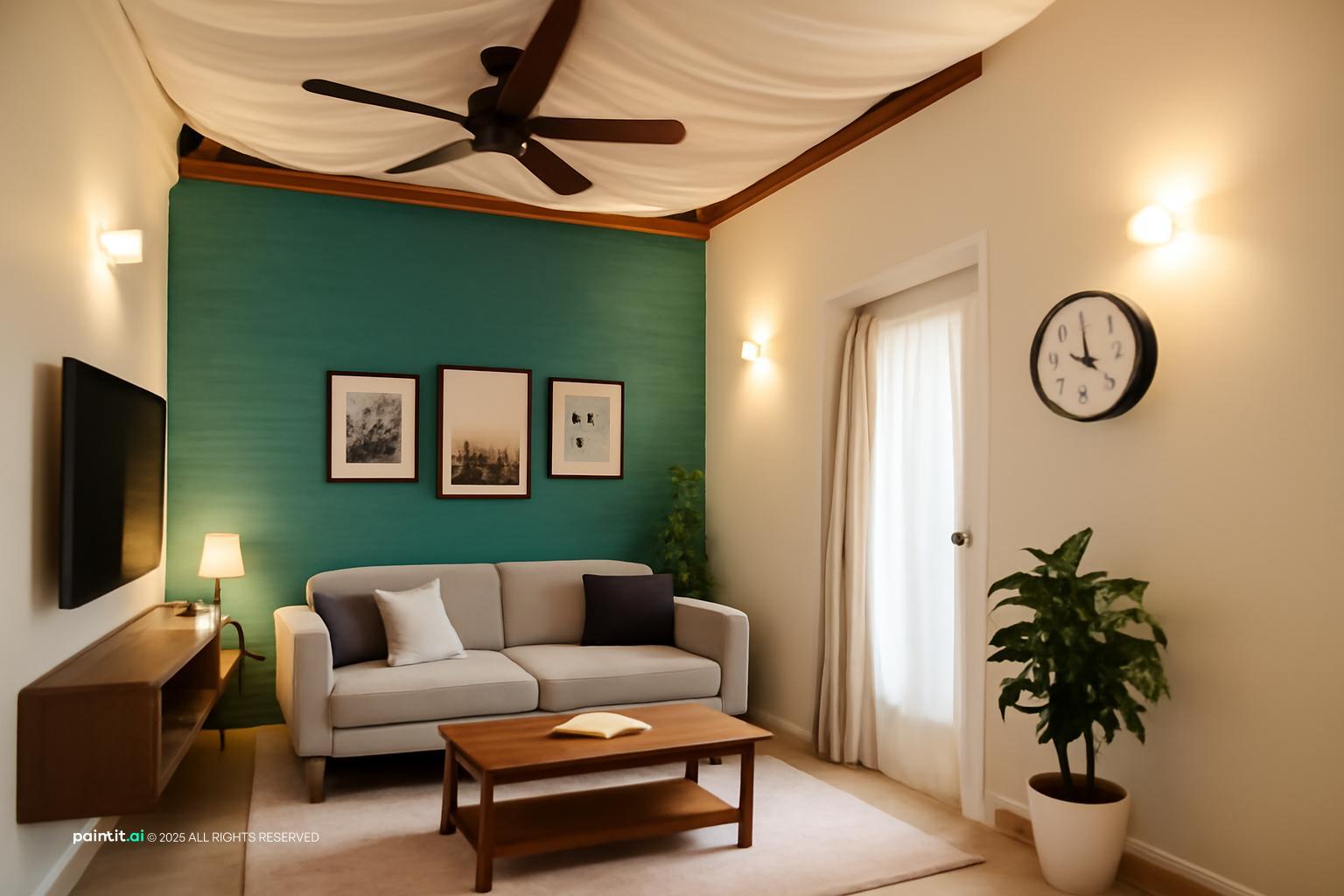 Sage Green and Cream Living Room - Sophisticated Design Ideas | Paintit.ai - 27