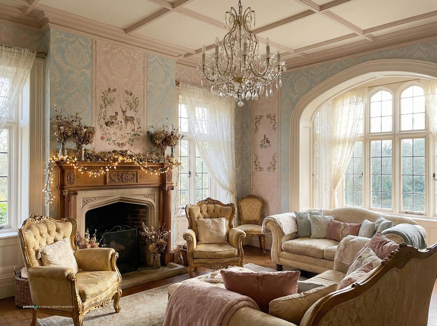 Victorian Style Living Room - Luxurious Decor Ideas | Paintit.ai - 10