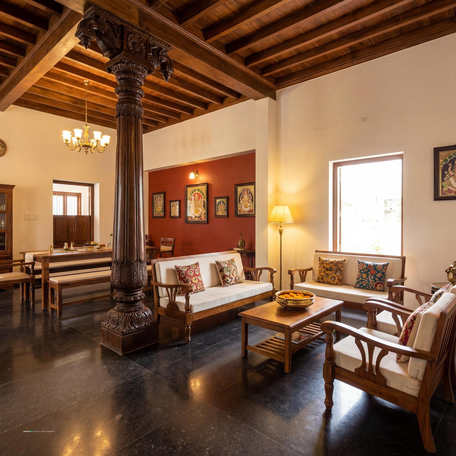 Stunning Chettinad Style for South Indian Style Interior Design