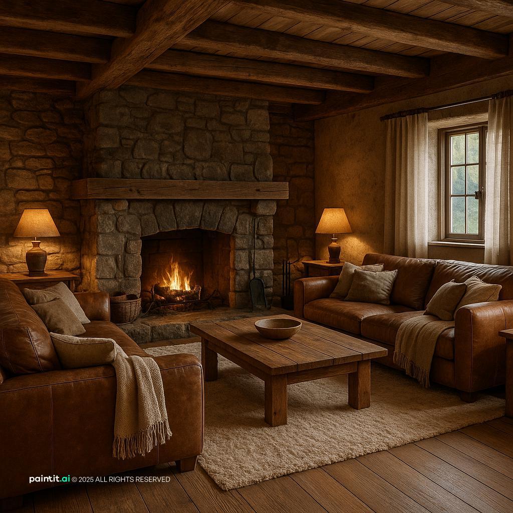 Cozy Rustic-Style Room for Pacific Northwest Interior Design Style
