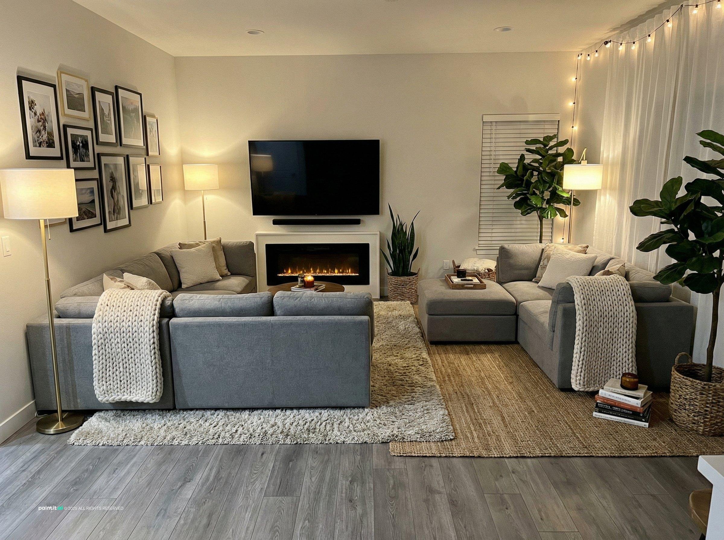 Classic Gray Living Room - Elegant Decor Inspiration | Paintit.ai - 17