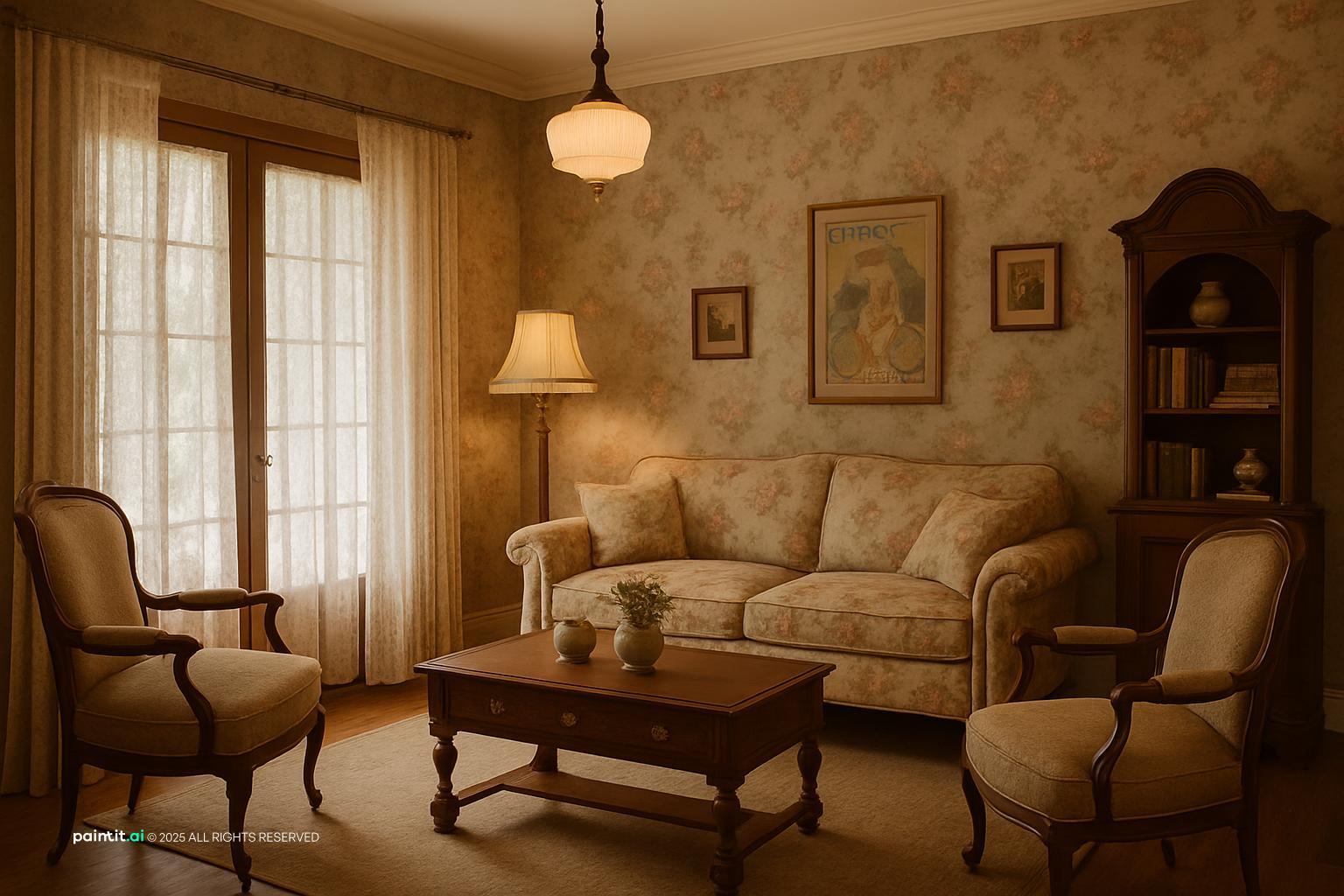 Vintage Victorian Dark Green Living Room: Elegant Decor Concepts | Paintit.ai - 22