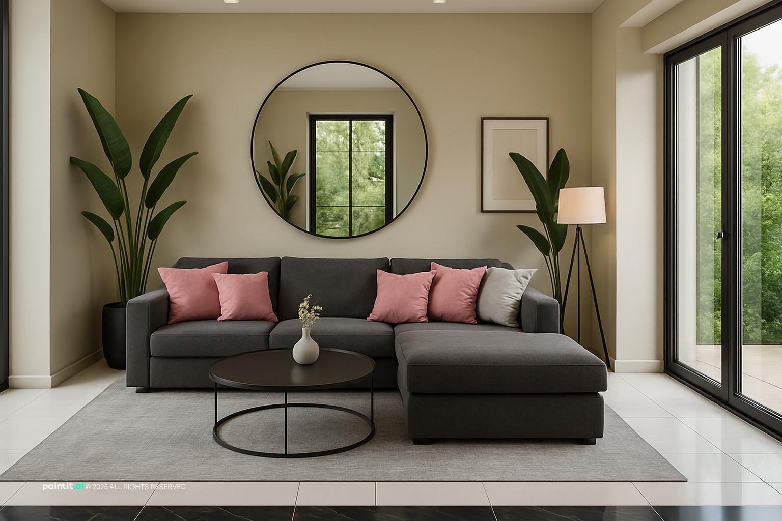 Pink and Black Living Room Ideas: Chic Decor Inspiration | Paintit.ai - 4