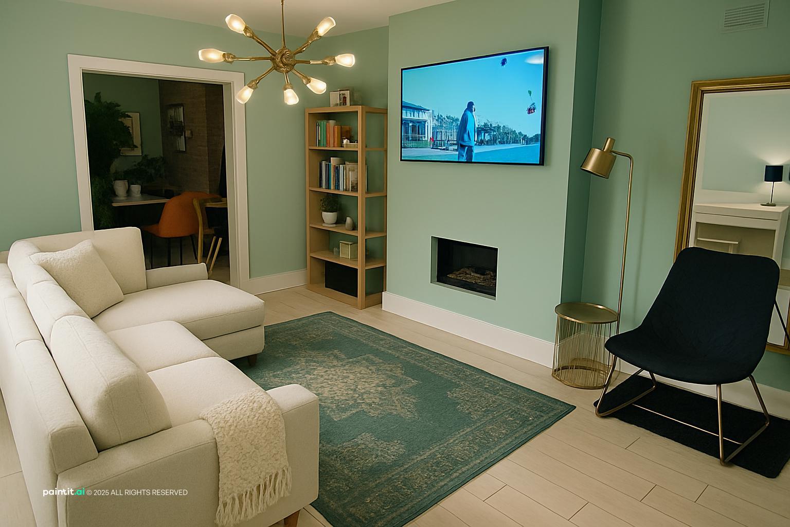 Sage Green and Cream Living Room - Sophisticated Design Ideas | Paintit.ai - 16