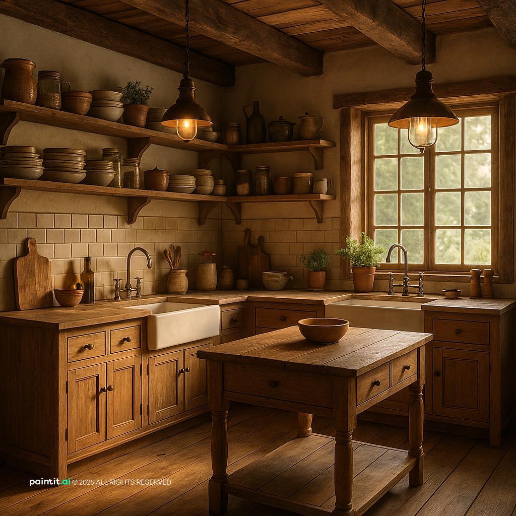 Cozy Rustic Farmhouse Kitchen 3 for Country Style Interior Design Characteristics