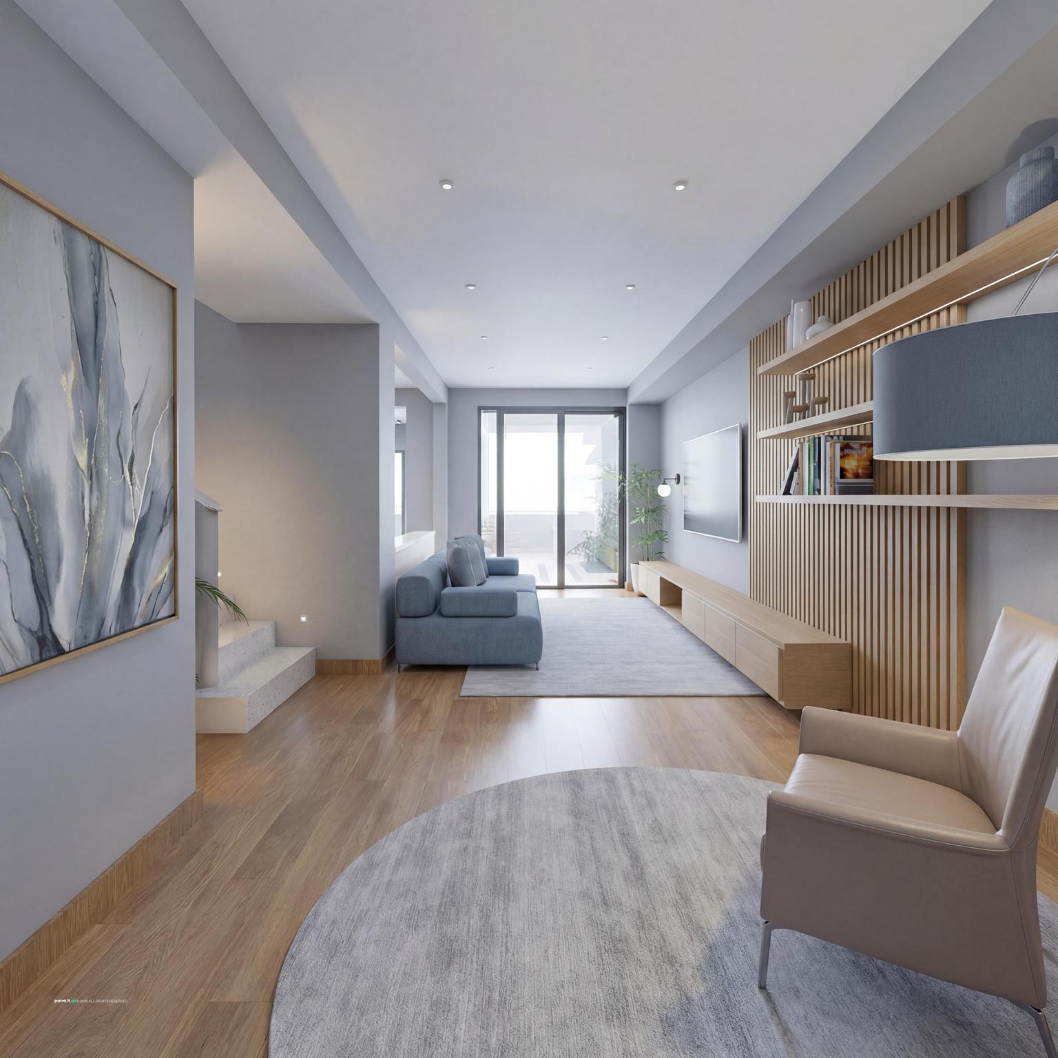 Modern Grey and Beige Living Room - Design & Inspiration | Paintit.ai - 35