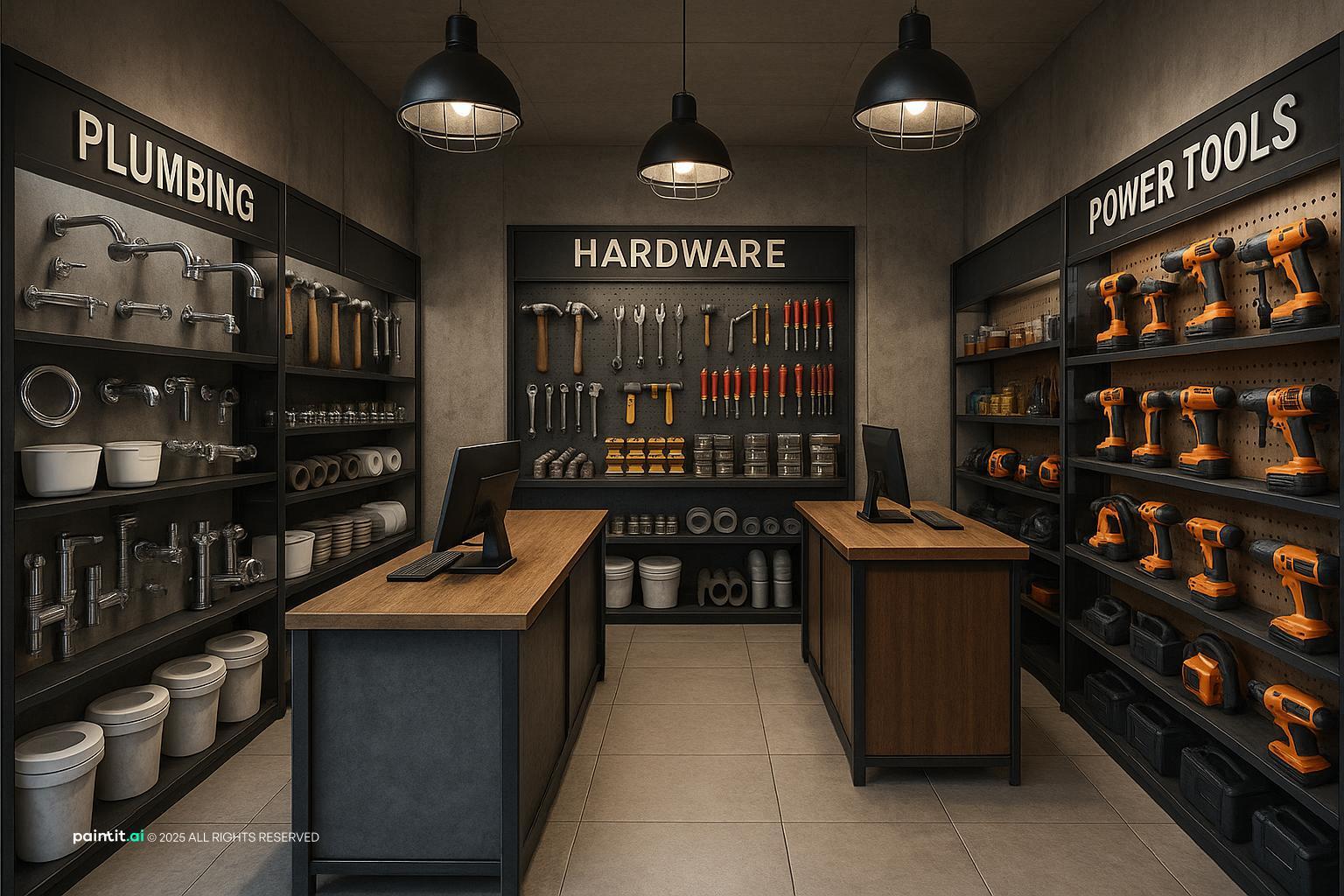 Small hardware shop interior design 1