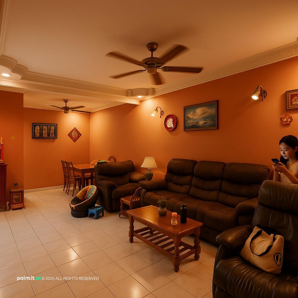 Terracotta Living Room - Warm Design Ideas | Paintit.ai - 26