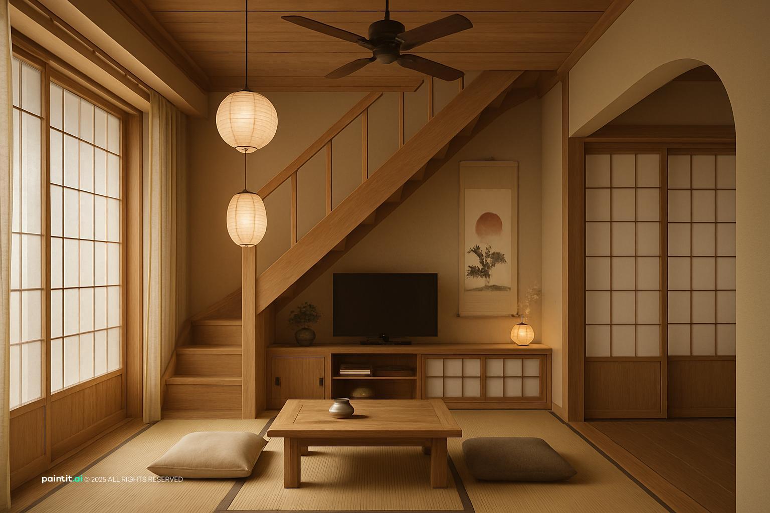 Japanese Living Room: Serene Interior Concepts | Paintit.ai - 34