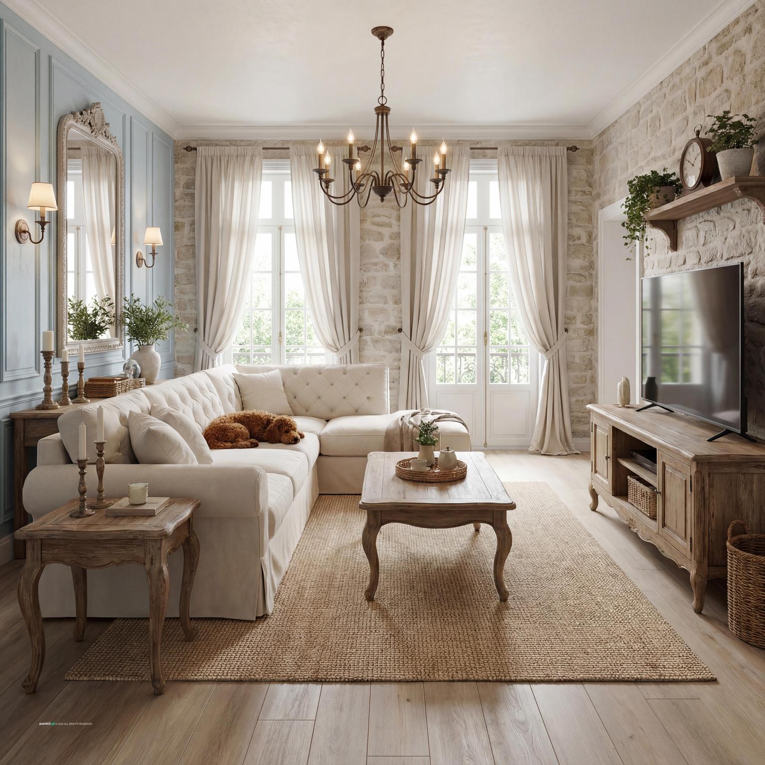 French Cottage Living Room - Chic Decor Ideas | Paintit.ai - 31