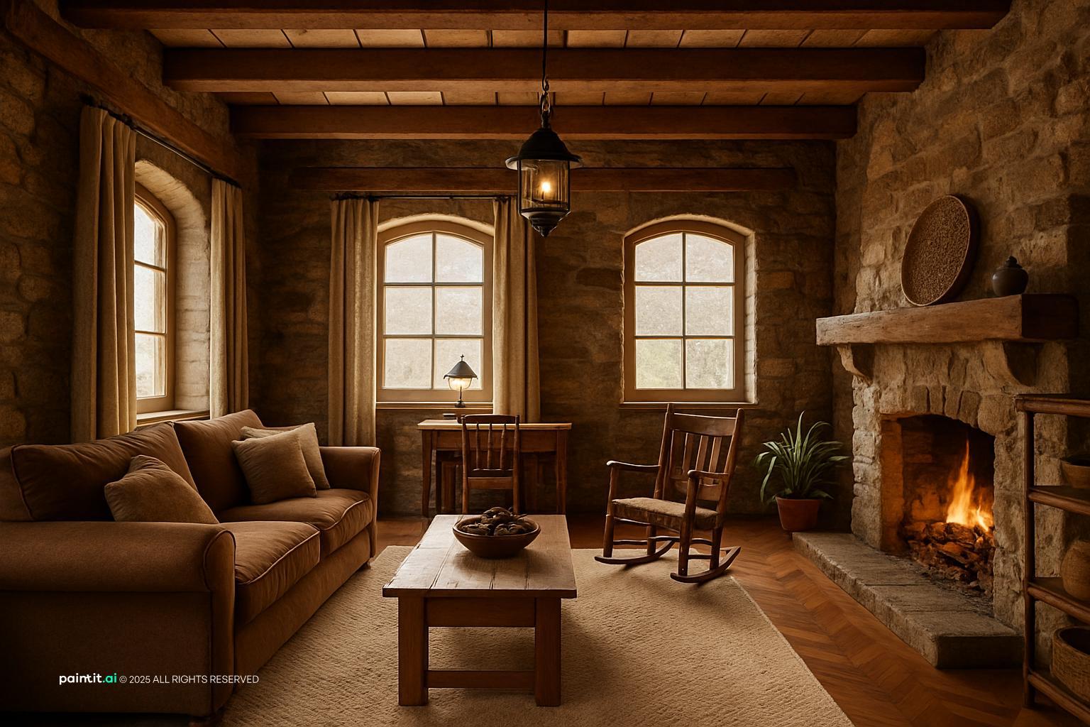Barndominium Living Room - Rustic Chic Interiors | Paintit.ai - 18