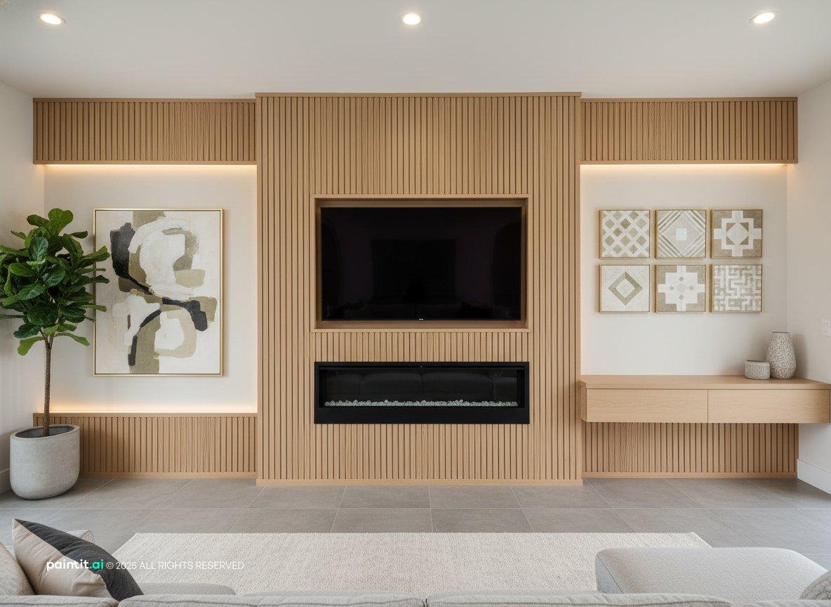 White Wood Paneling Living Room - Design Ideas & Style Guide | Paintit.ai - 28