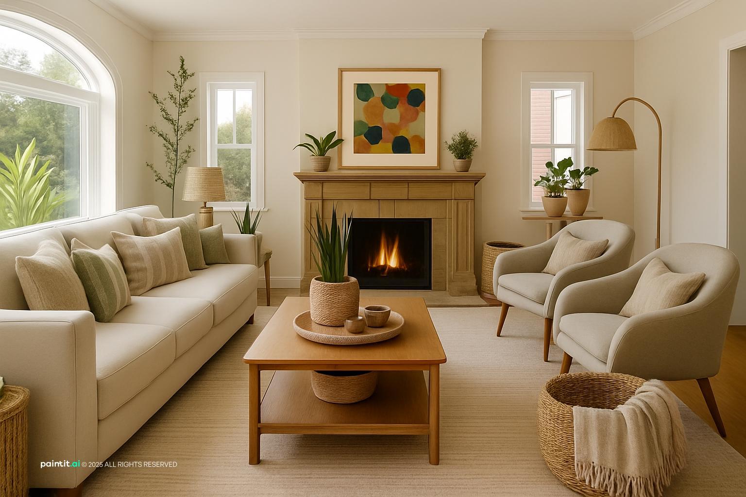 Rustic Burnt Orange Living Room: Design Inspiration | Paintit.ai - 16