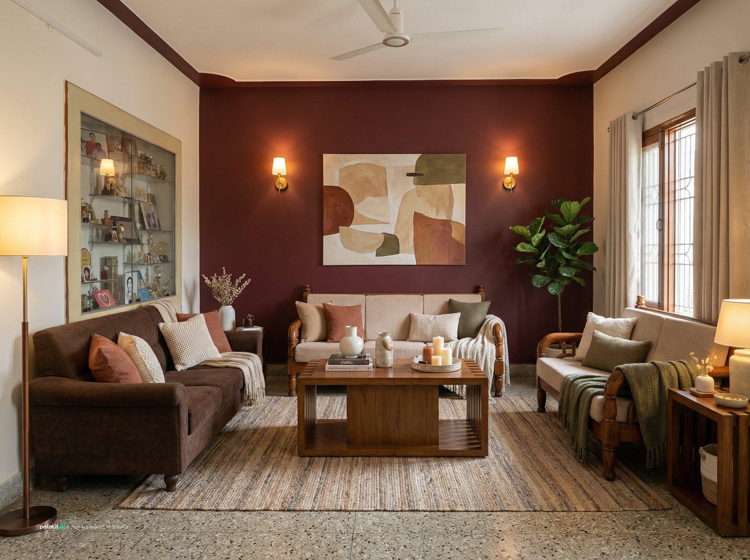 Brown and Beige Living Room Ideas: Elegant Design Concepts | Paintit.ai - 20