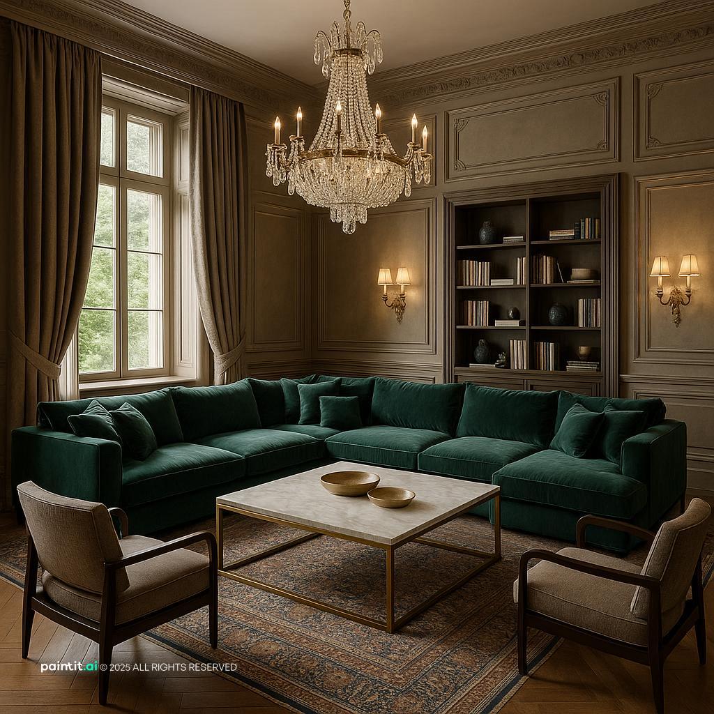 Luxury Art Deco Drawing Room for 1920 Interior Design Style