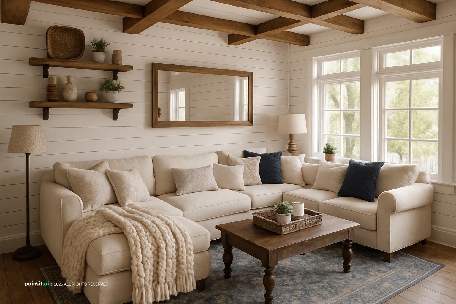 Log Cabin Living Room - Design Ideas | Paintit.ai - 32