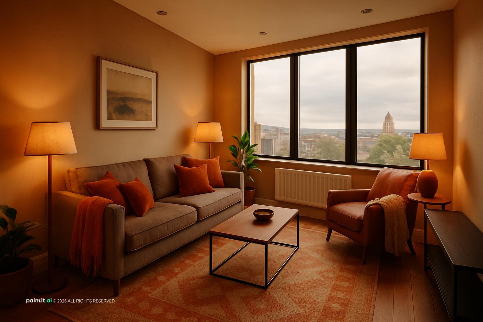 70s Orange Living Room - Design Inspiration | Paintit.ai - 30