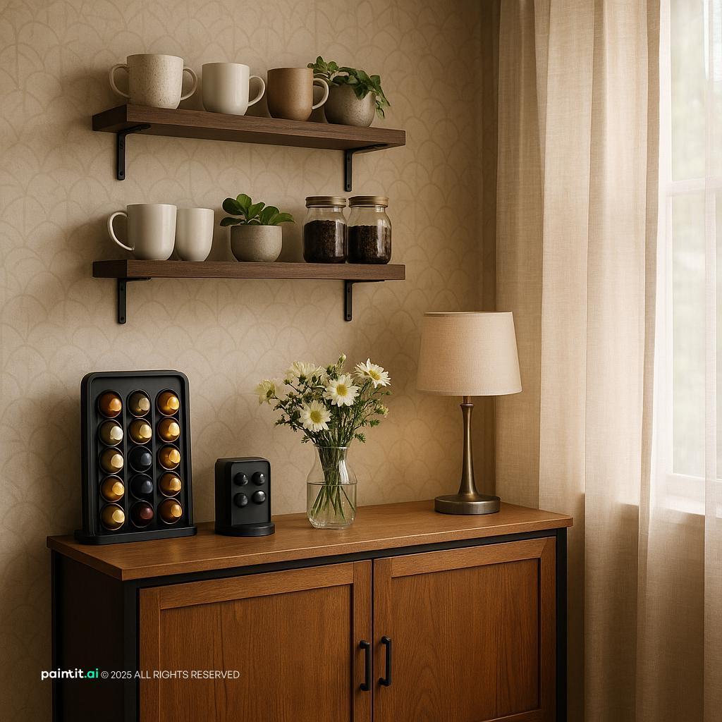 Cozy small retail nook with display styling
