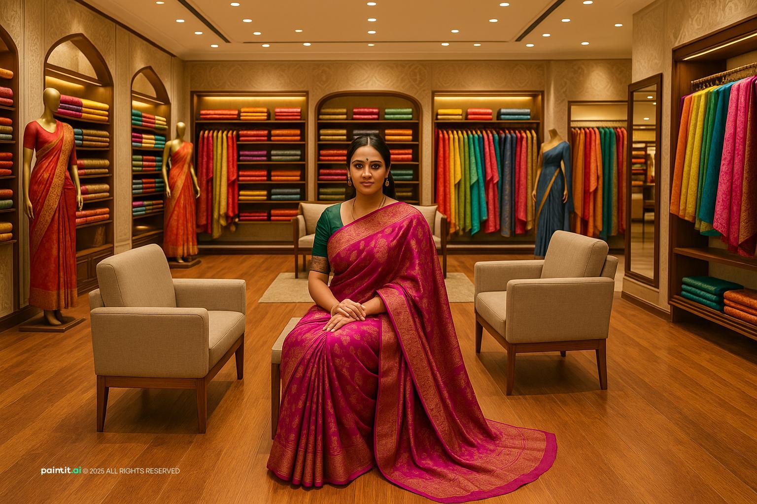 Small saree shop interior design 1