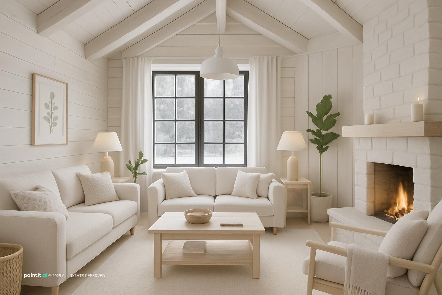 Rustic Scandinavian Living Room - Design Concepts | Paintit.ai - 7
