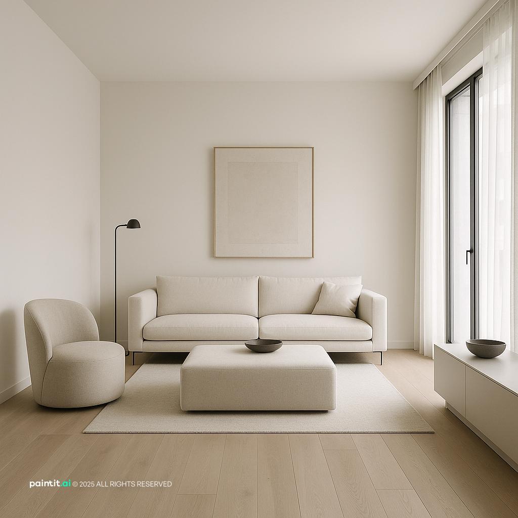 Minimalistic Living Room Design with open layout and a calm living room atmosphere.